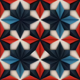 a pattern made up of overlapping objects