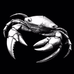 an art work of a crab on a black background
