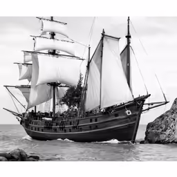 the boat is sailing in the open water