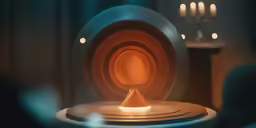 the lights are lit in front of the vase on top of the cake
