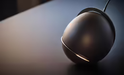 an electronic device is displayed on the table