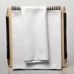 a black and white photo of a pair of napkins