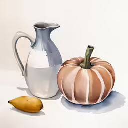 two objects and a lemon are shown together
