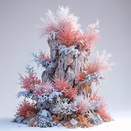 a bunch of corals that are out of the water