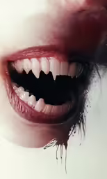 a tooth with one end open and one missing