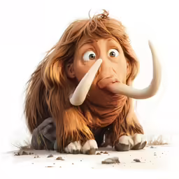 a cartoon character that has long hair and eyes