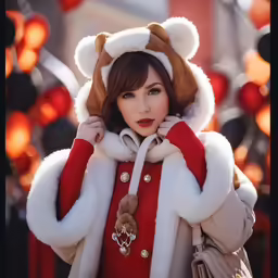 a woman in costume poses for the camera