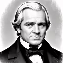 a portrait of abraham lincoln in black and white