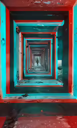 a man walking through a tunnel in a tunnel