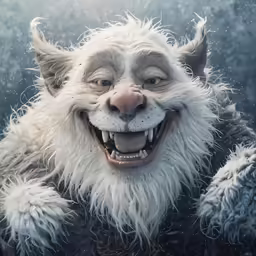 an image of an animal with very long white furs