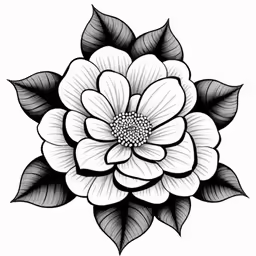 a large flower with many leaves and petals on it