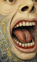 this shows a creepy, strange looking character