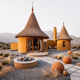 a desert lodge sitting in the middle of nowhere