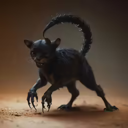 a dark - skinned cat is shown running down the ground