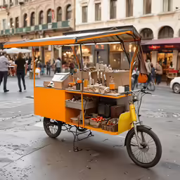 a food cart on the side of a street