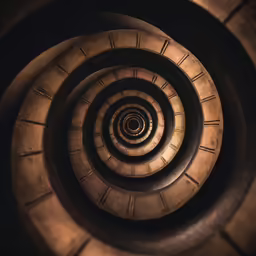 some sort of spiralle, which looks like something coming out from the middle