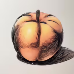 there is an extremely unique hairdow that looks like a girl