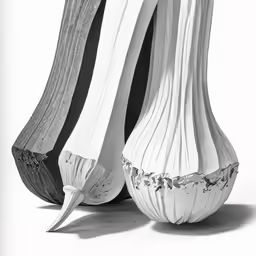 an abstract object consisting of a sculpture with two different sections