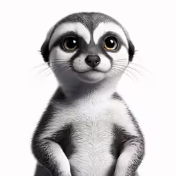 a small baby lemur is standing in the air