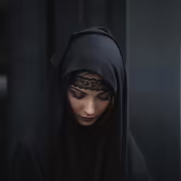 an image of a woman in black