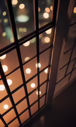 light is shining on the wall of a room