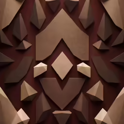 a brown pattern on the wall in a room