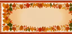 an autumn frame with leaves and acorns,a placemat decorated with autumn leaves