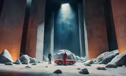 a car that is sitting in the dirt