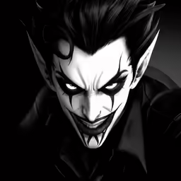 a man in black with the joker costume