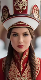 a beautiful woman with a crown on top of her head