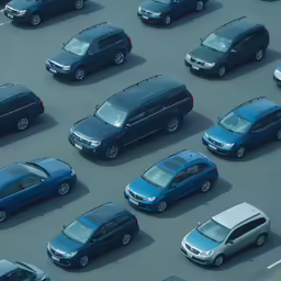 many cars parked in a parking lot