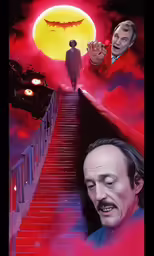 the stairs to hell are painted in bright colors