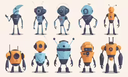an animated character design for a robot movie