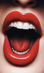 close up of a lip with a white teeth