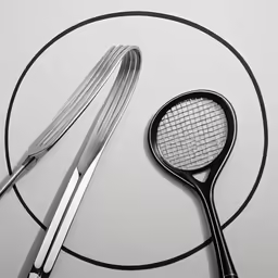 a plate with two different type of hair brushes
