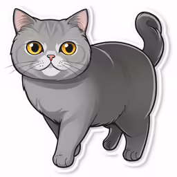 a sticker with the image of a cat