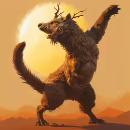 this is a 3d illustration of an angry beast
