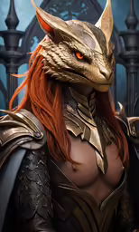 the red - headed woman in her cosplay outfit