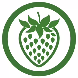 a green circle with a straw in it