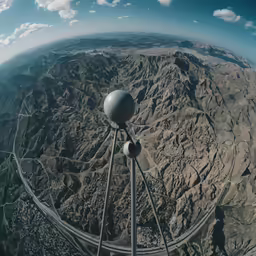 this is a 360 photo of the freeway from above