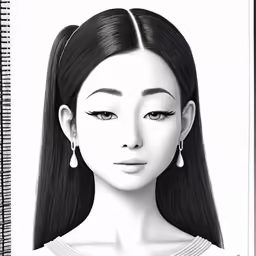 an anime girl with long hair and white dress