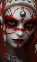 an image of woman with painted makeup