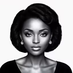 an image of a beautiful black woman with her hair down