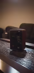 a picture of an audio player that is sitting on top of a table