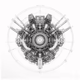 a circular picture is shown in a blueprint