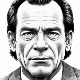 a black and white photo of a man
