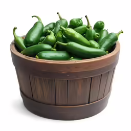 the hot pepper is green and ready to be cooked