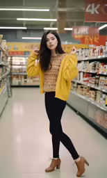 an image of a woman standing in a store