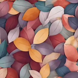 colorful leaves on a white surface, a background