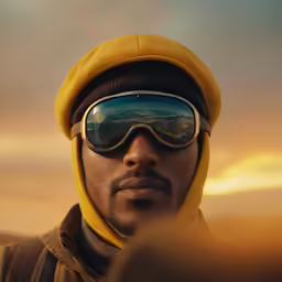a man with glasses and a hat and a hat
